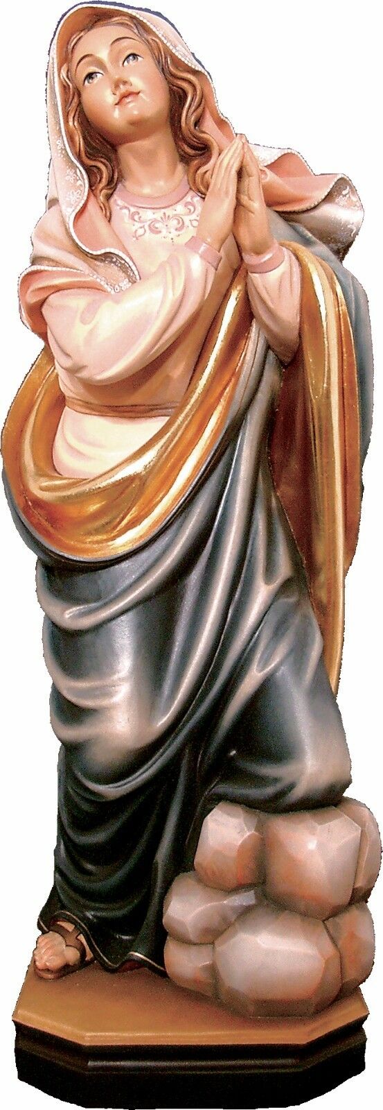 Stupenda SculturaStatua Santa PATRICIA in legno,<br />St PATRICIA wooden Statue<br /> Nuovo. New Legno scolpita a mano Wood Carved